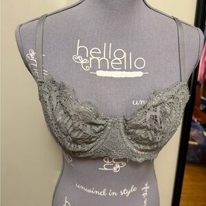 Victoria's Secret Gray Lace Bra